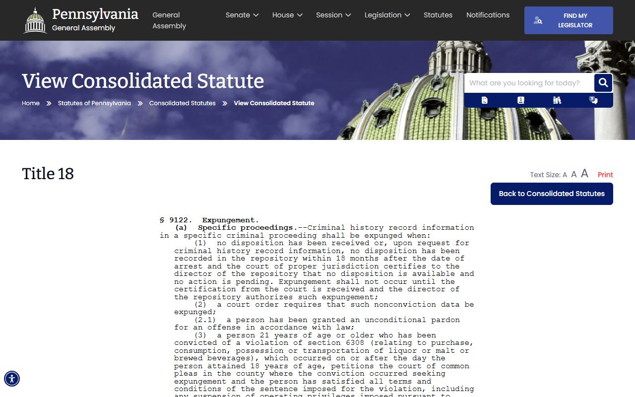 Wyoming County arrest records and charges Pennsylvania expungement statute