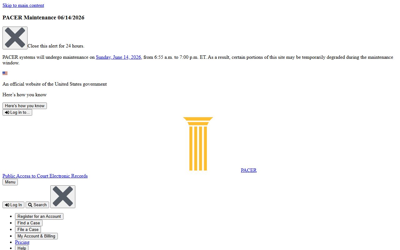 Wyoming County Court of Common Pleas PACER bankruptcy lookup context