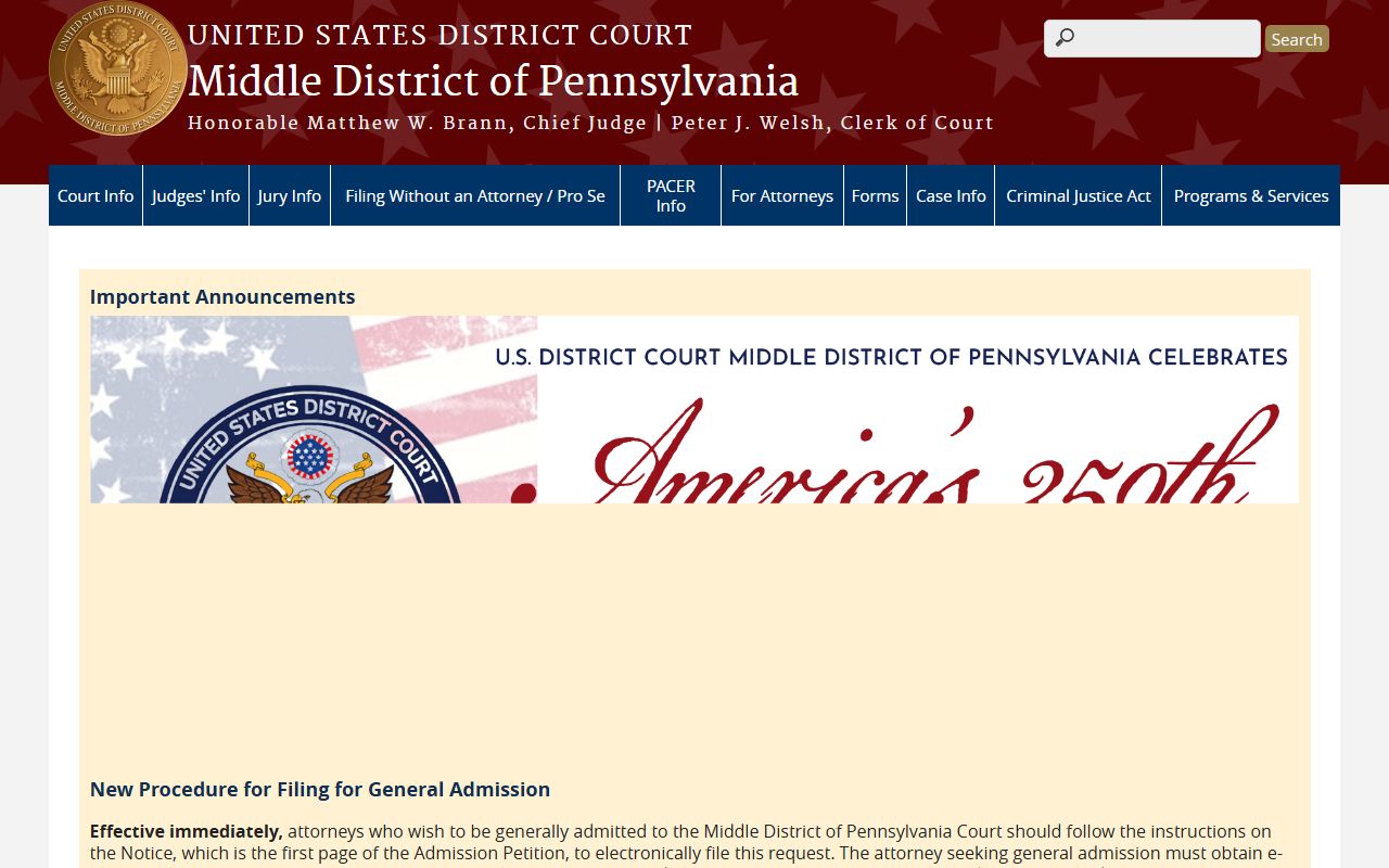 Wyoming County Court of Common Pleas federal district court context
